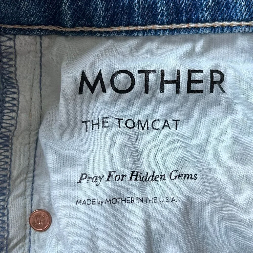 Mother Superior The Tomcat Ankle Jeans Size 25 Button Fly Pray for Hidden Gems